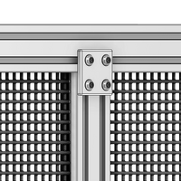 41-106-0 MODULAR SOLUTIONS ALUMINUM CONNECTING PLATE<BR>60MM X 60MM FLAT WITH OUT HARDWARE